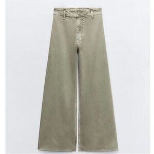 Zara Marine Straight Jean in Soft Green